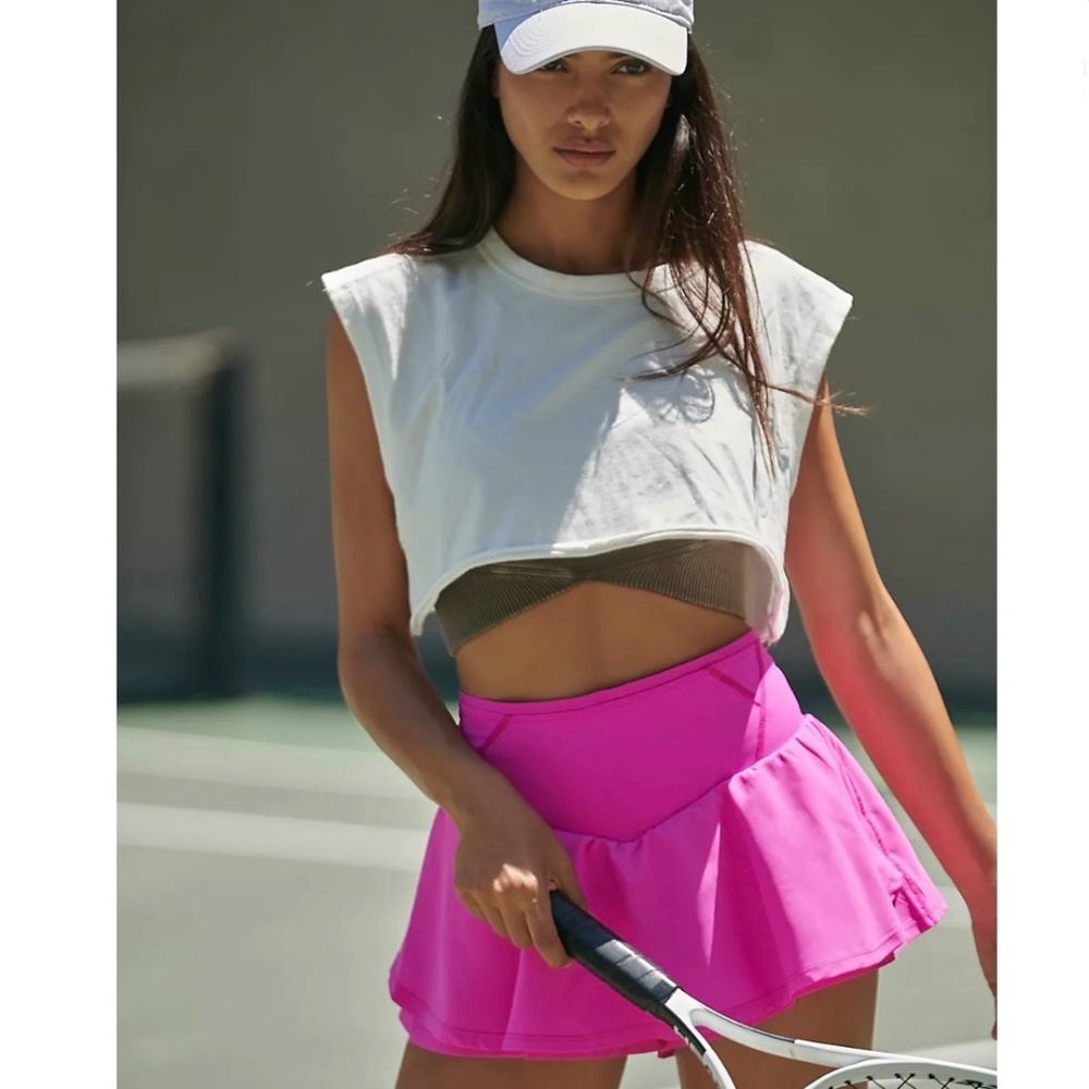 Free People Movement Pleats And Thank You Skort pink Size Large